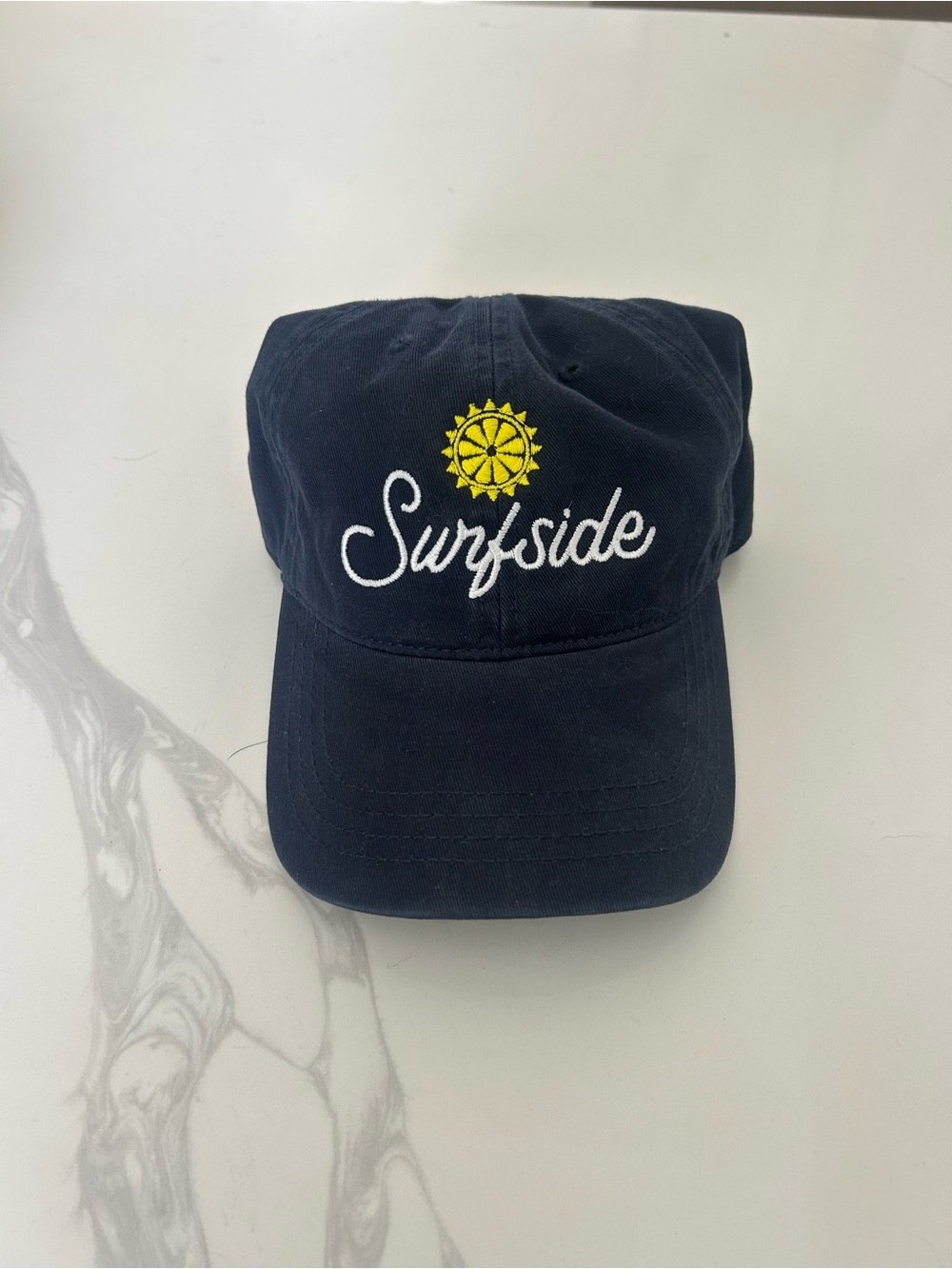 Surfside Brand Navy with Yellow Sun Embroidered Baseball Hat